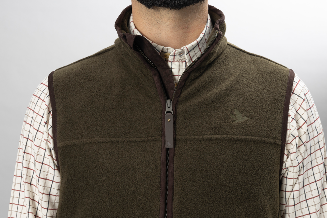 Seeland Woodcock Earl Fleece Waistcoat - Pine Green Melange