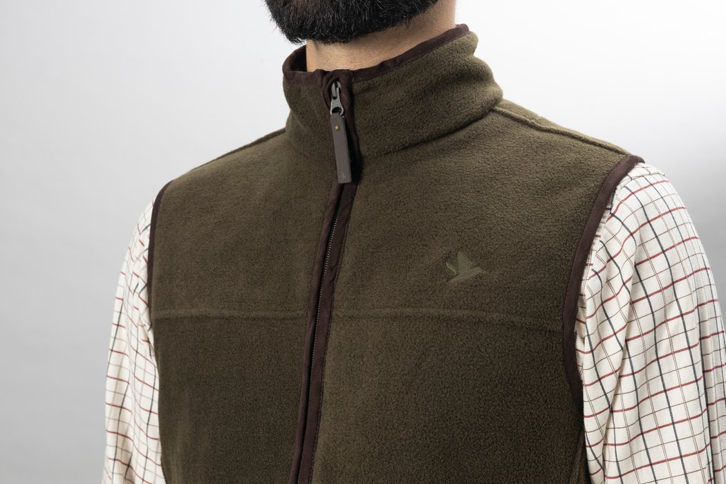 Seeland Woodcock Earl Fleece Waistcoat - Pine Green Melange