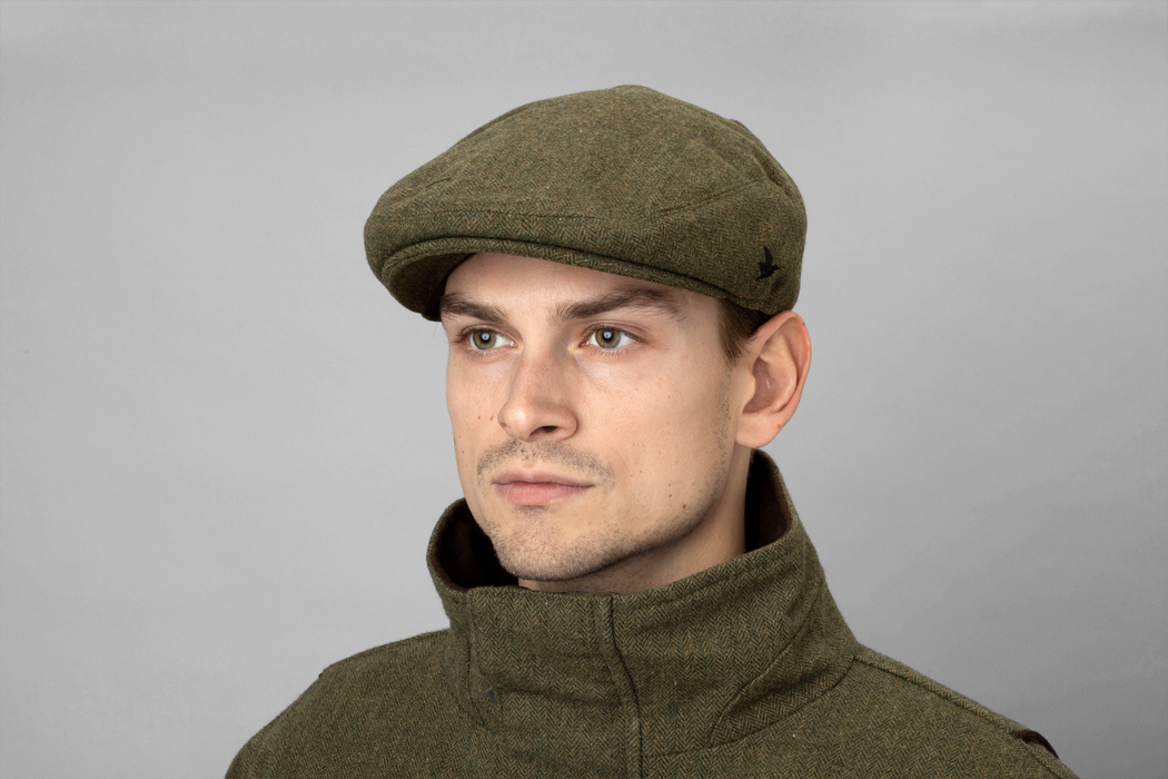 Seeland Hillside Sixpence Flat Cap - Moss Green