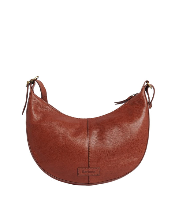 Barbour Laire Leather Half-Moon Bag - Classic Brown