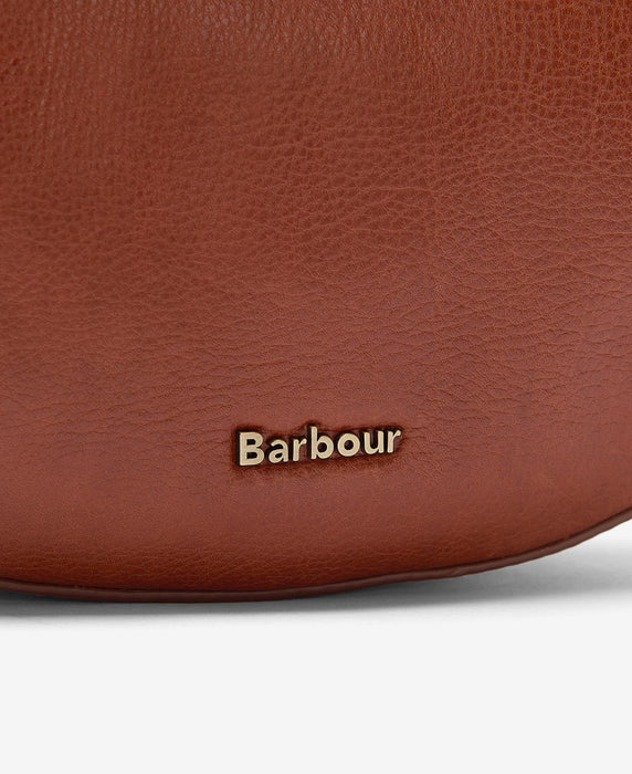 Barbour Laire Leather Half-Moon Bag - Classic Brown