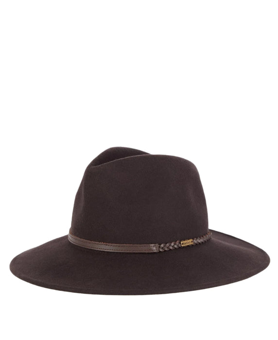 Barbour Tack Fedora Hat  - Chocolate