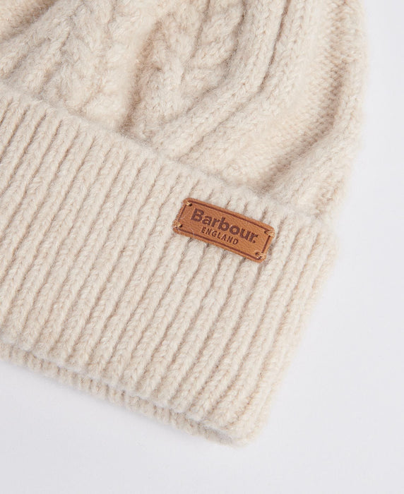 Barbour Elsdon Beanie Hat - Eggshell