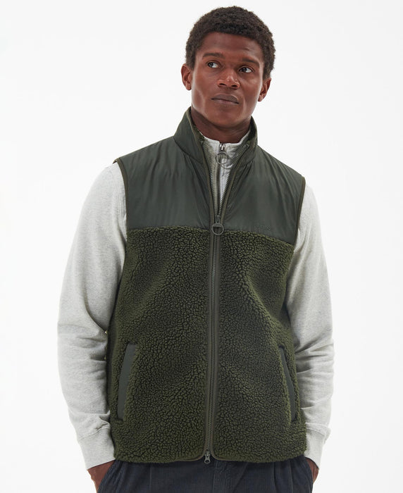 Barbour Newlan Fleece Gilet - Olive