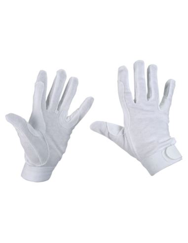 Covalliero Cotton Riding Gloves White