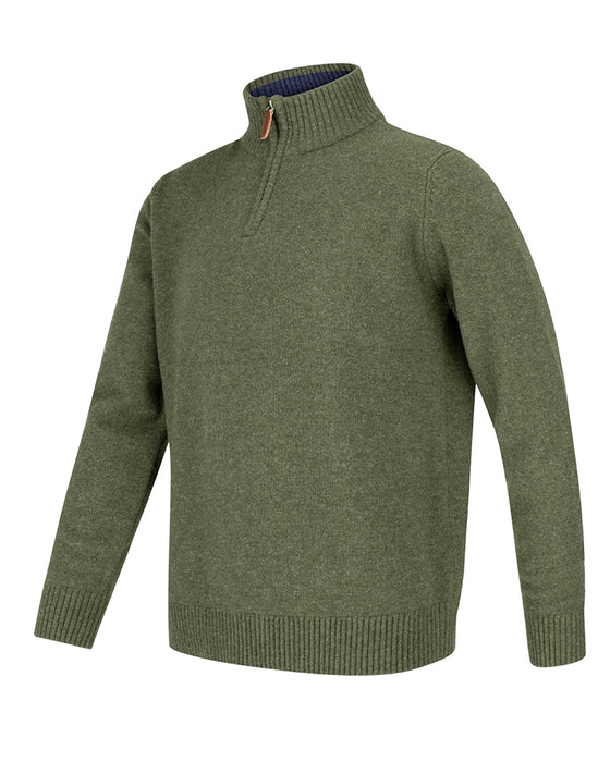 Hoggs Lothian 1/4 Zip Pullover - Olive